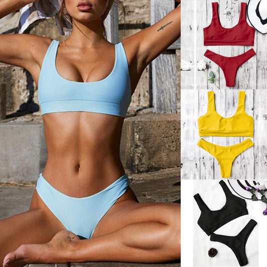 New sexy solid color bikini