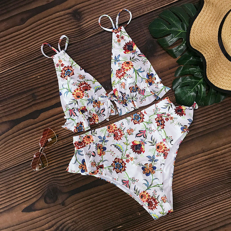 Split print ladies bikini