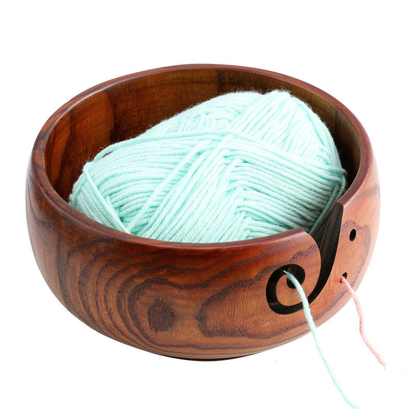 Textile Woolen Wooden Storage Bowl