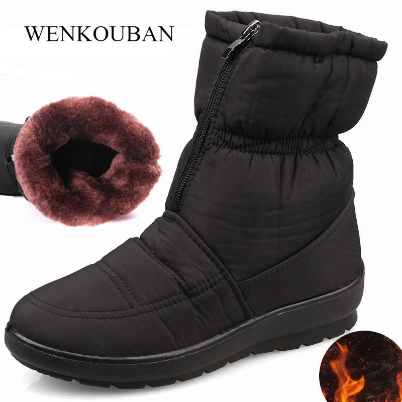 Winterstiefel Damenschuhe dicke Damen Schneestiefel