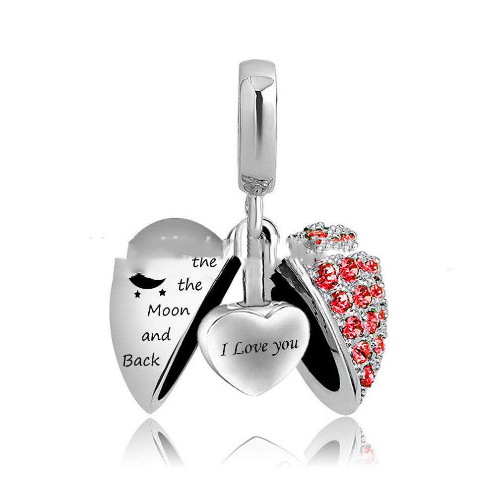 Essence Elysium: Wing Heart Stainless Steel Perfume Pendant.