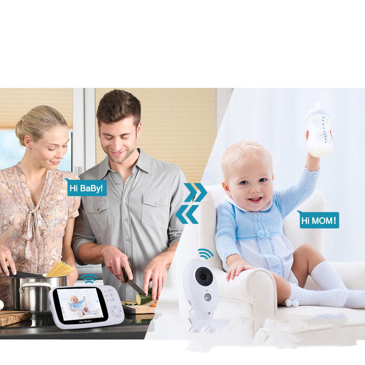 Wireless Digital Baby Monitor Two Way Intercom Baby Care Device