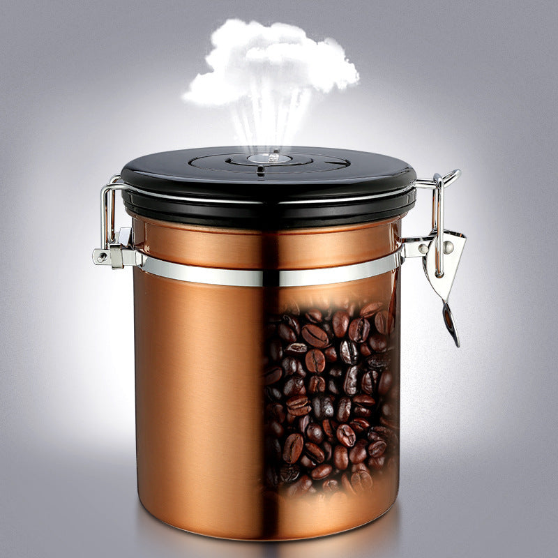 Stainless Steel Airtight Tank Coffee Bean Coffee Powder Preservation Tank