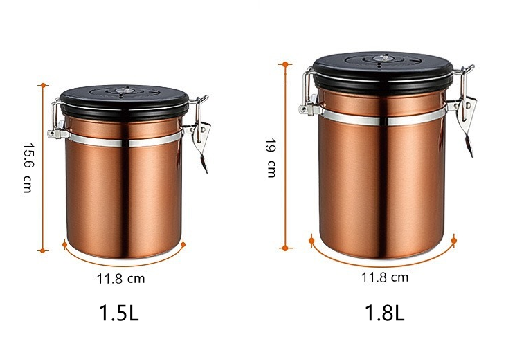 Stainless Steel Airtight Tank Coffee Bean Coffee Powder Preservation Tank