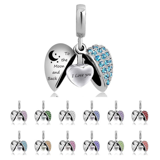 Essence Elysium: Wing Heart Stainless Steel Perfume Pendant.