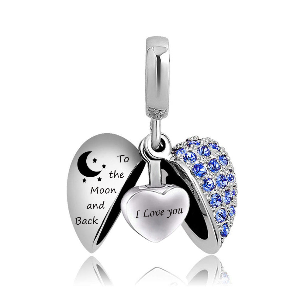 Essence Elysium: Wing Heart Stainless Steel Perfume Pendant.