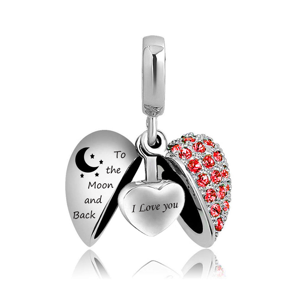 Essence Elysium: Wing Heart Stainless Steel Perfume Pendant.