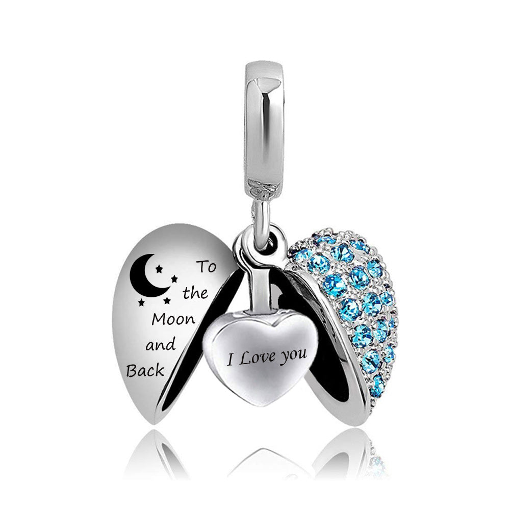 Essence Elysium: Wing Heart Stainless Steel Perfume Pendant.