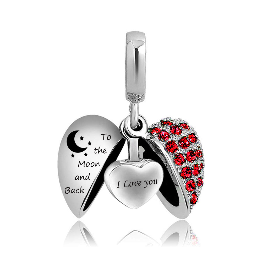 Essence Elysium: Wing Heart Stainless Steel Perfume Pendant.