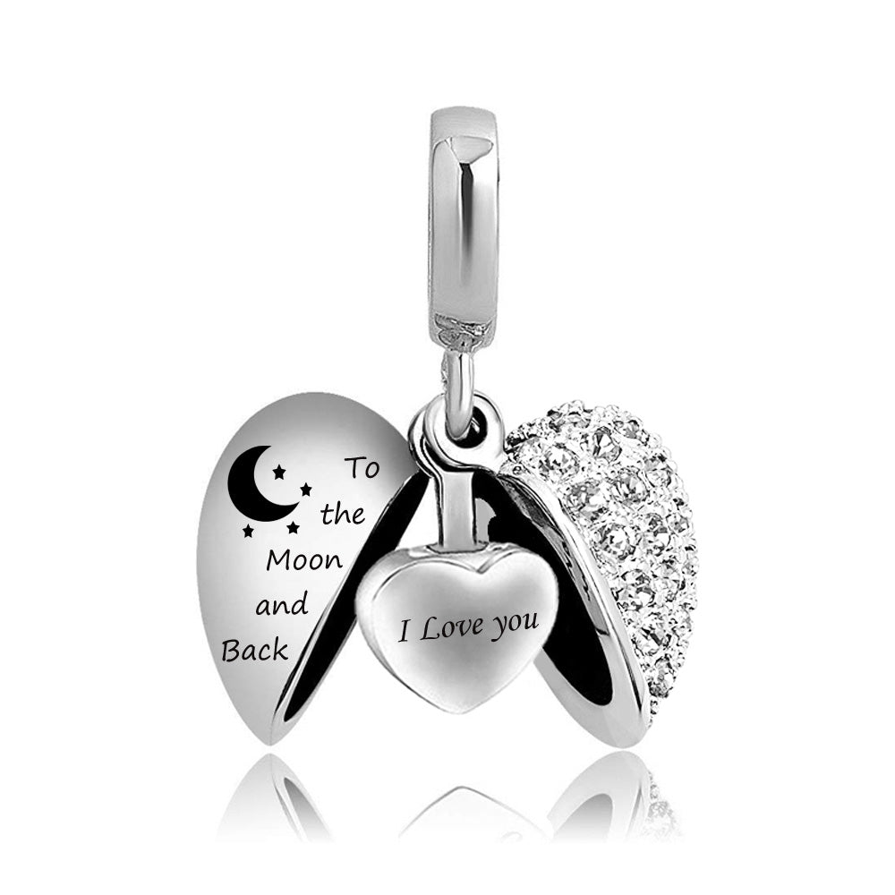 Essence Elysium: Wing Heart Stainless Steel Perfume Pendant.