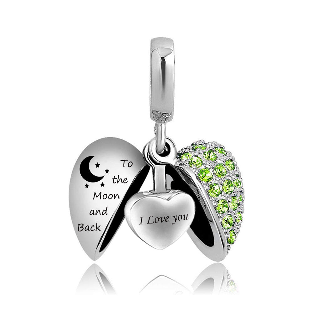 Essence Elysium: Wing Heart Stainless Steel Perfume Pendant.