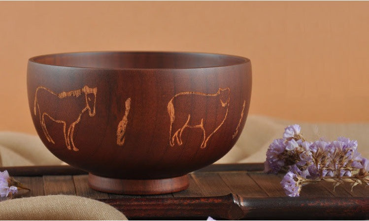 Inner Mongolia Craft Bowl Mongolian Tableware Wooden Bowl