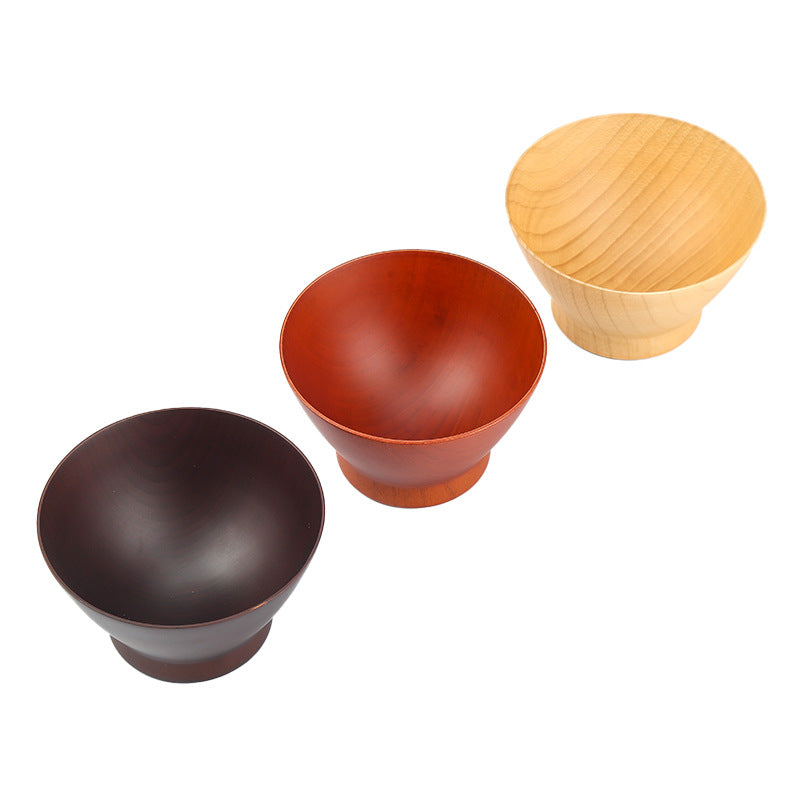 Japanese Style Horn Wooden Bowl Jujube Wood Tableware