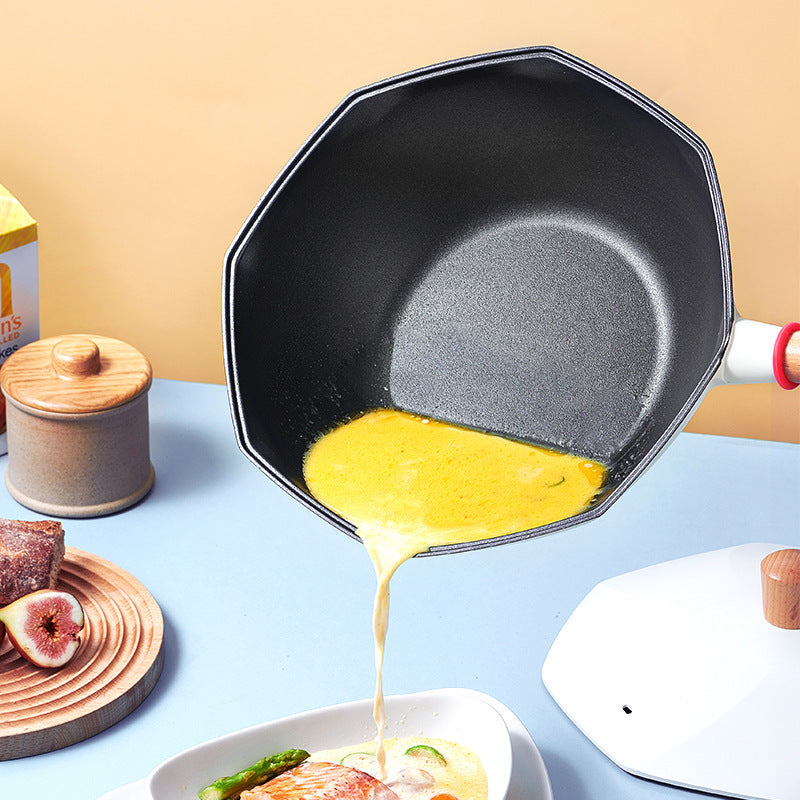 Wok Cooking Pot Household Maifan Stone Non-stick Frying Pan Without Oil Smoke Gas and Induction Cooker Cookware