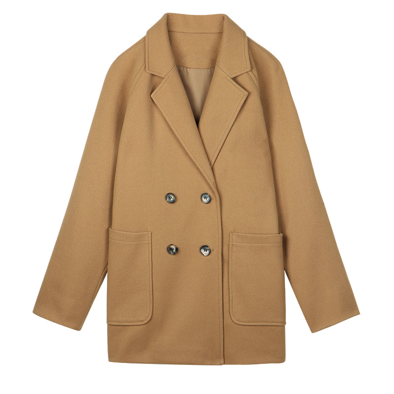 Neuer High-End-Temperament-Wollmantel-Trenchcoat