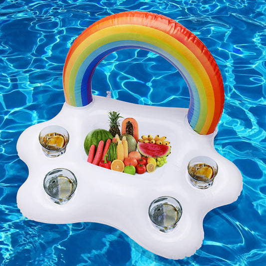 Water Inflatable Rainbow Toy Cup Holder