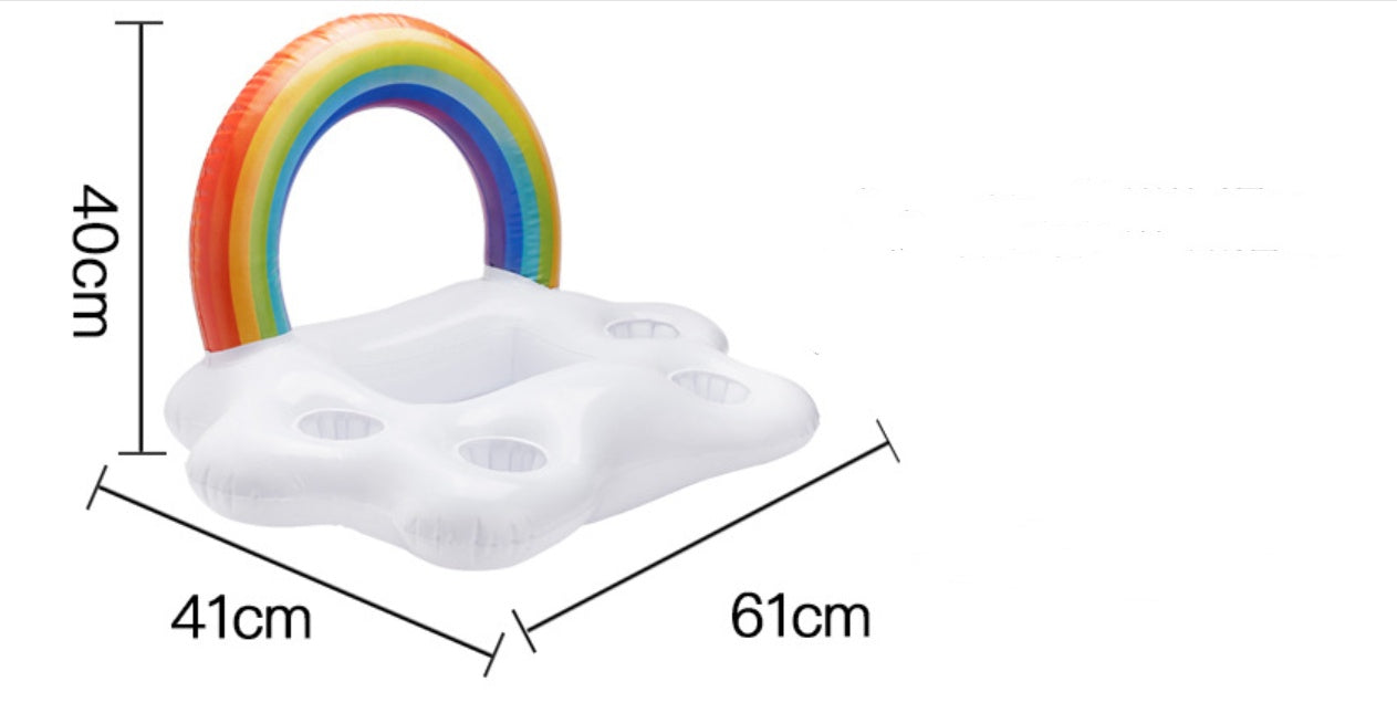 Water Inflatable Rainbow Toy Cup Holder