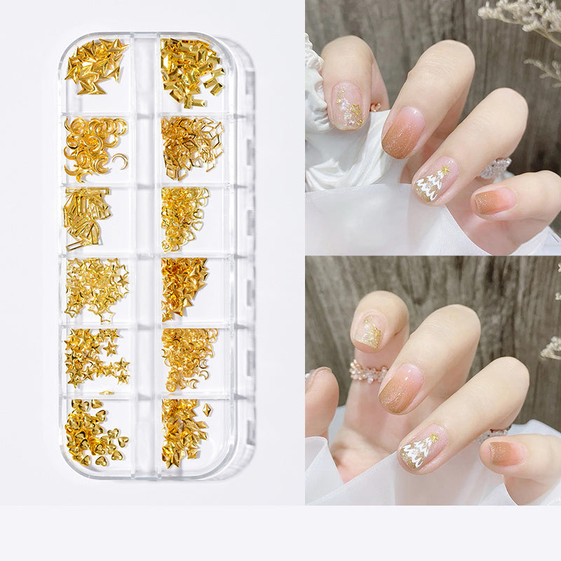 Nagelpflaster mit Perlen und Schmetterlingen, Nagelkunst-Schmuckset