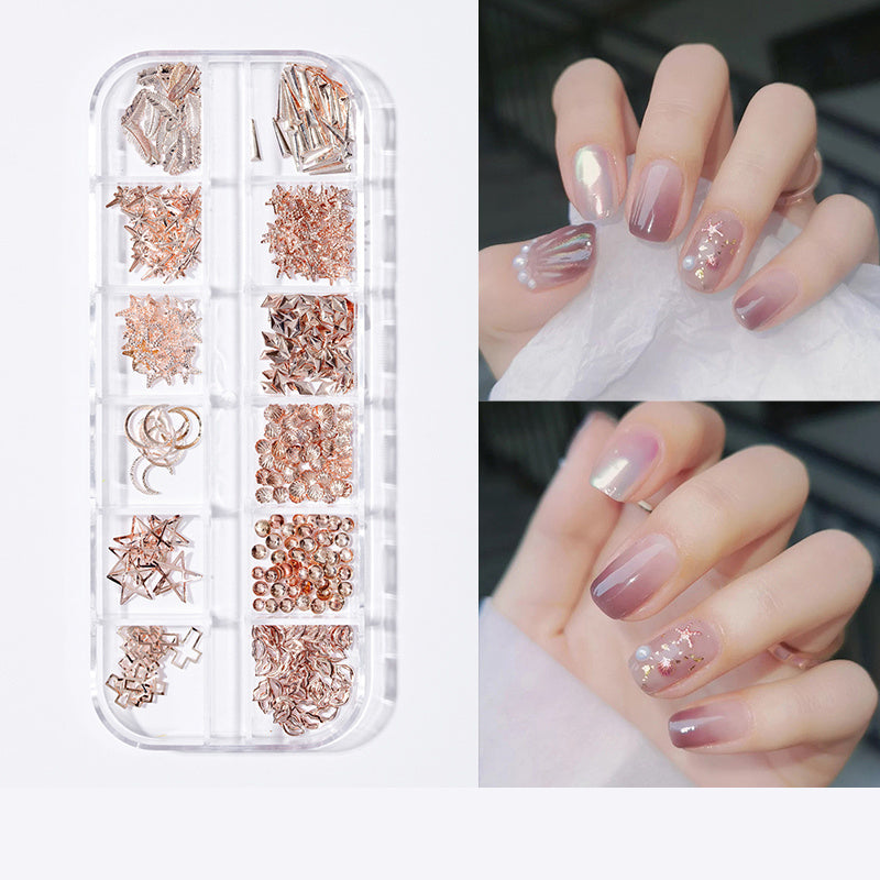 Nagelpflaster mit Perlen und Schmetterlingen, Nagelkunst-Schmuckset