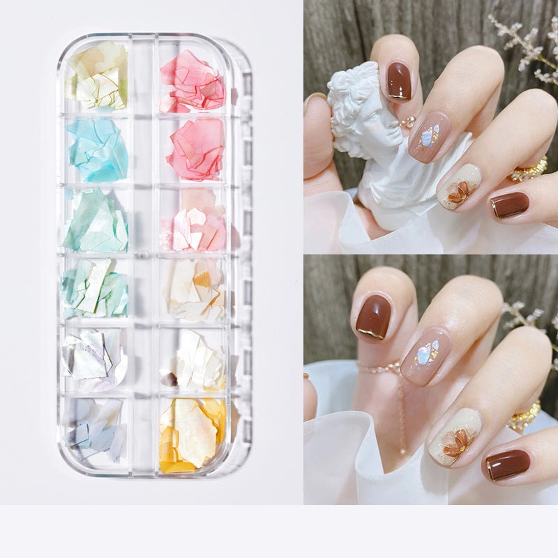 Nagelpflaster mit Perlen und Schmetterlingen, Nagelkunst-Schmuckset