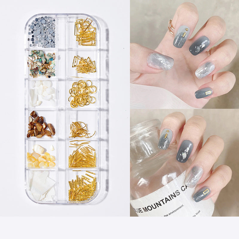 Nagelpflaster mit Perlen und Schmetterlingen, Nagelkunst-Schmuckset