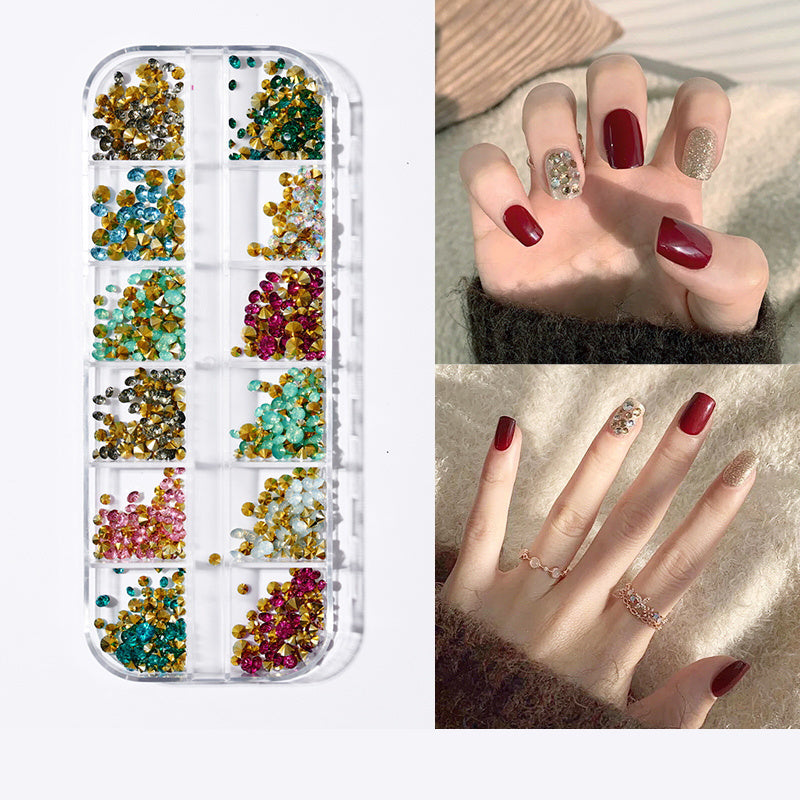 Nagelpflaster mit Perlen und Schmetterlingen, Nagelkunst-Schmuckset