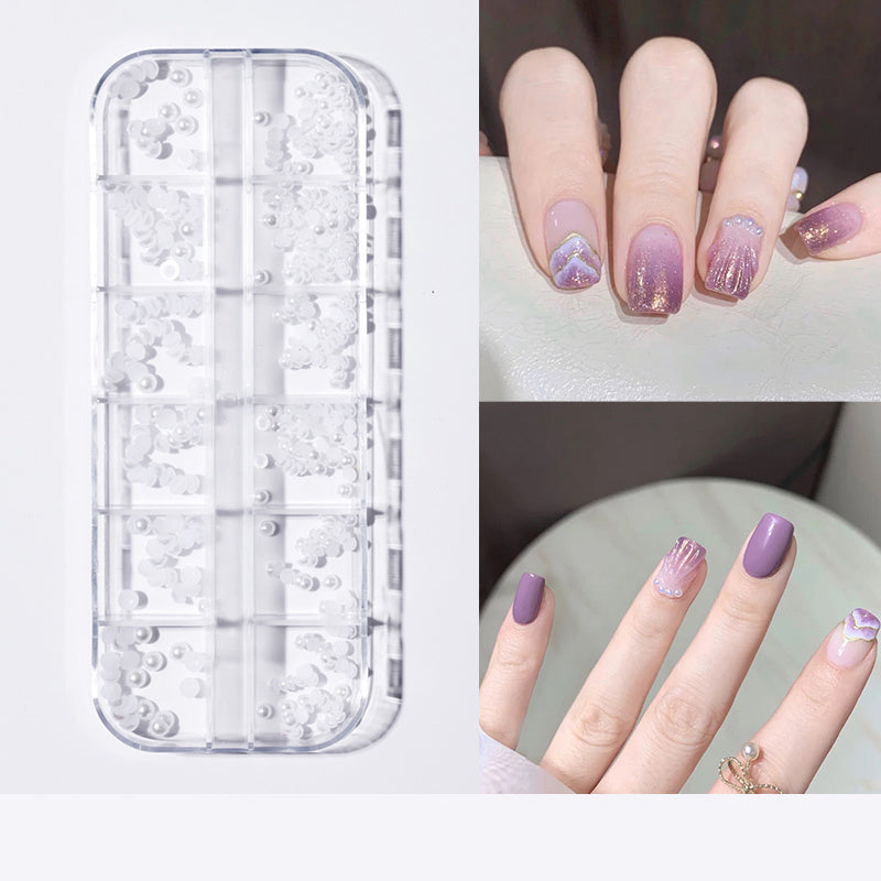 Nagelpflaster mit Perlen und Schmetterlingen, Nagelkunst-Schmuckset