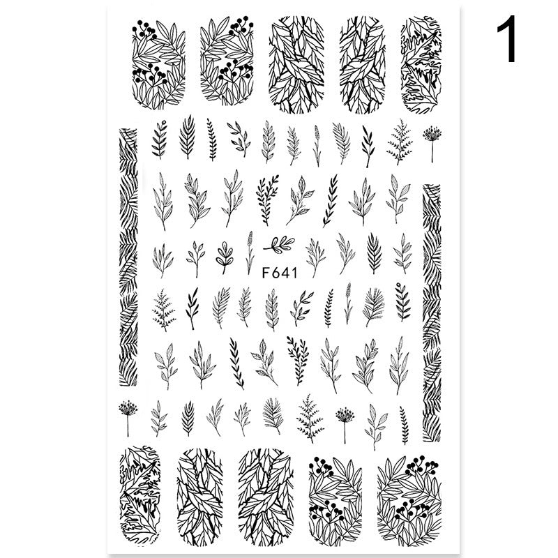 Sommer Blumen und Liebe Adhesive Aufkleber Nail art Aufkleber Außenhandel Nagel Aufkleber Nail art Decals