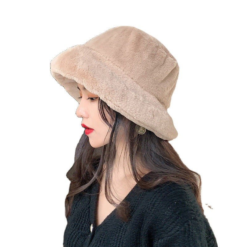 Fisherman Hat Female Autumn And Winter All Match Winter Plush Hat