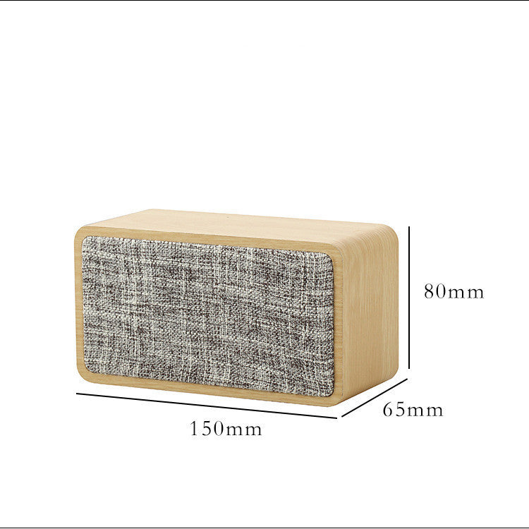 Wooden Fabric Bluetooth Speaker Retro Card Desktop Audio