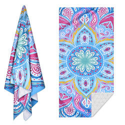 Microfiber Double-Sided Fleece Quick-Drying Double-Sided Printed Beach Towel