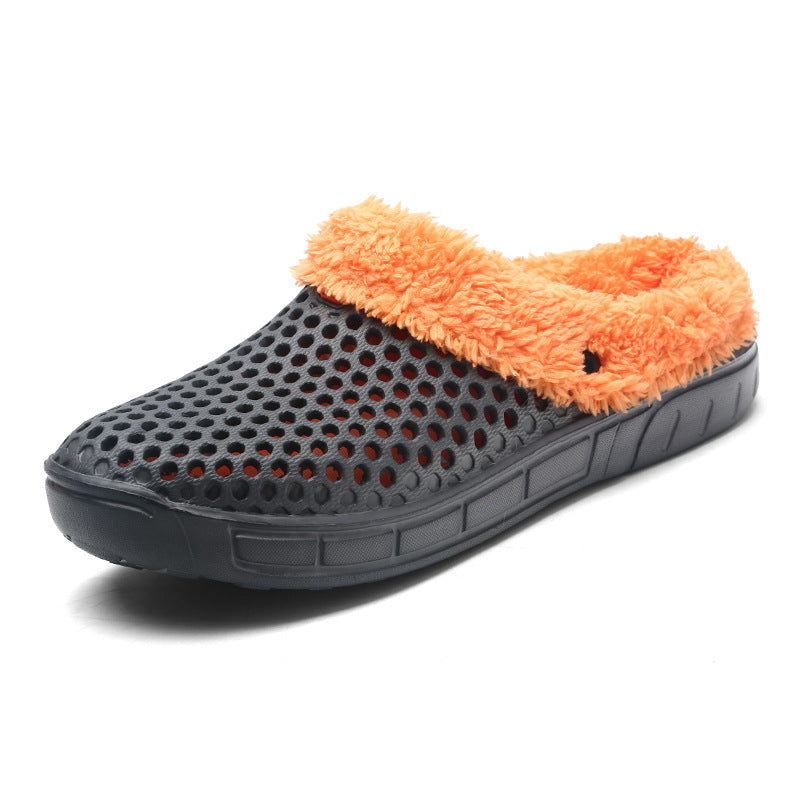 CozyGrove: Fuzzy plush garden clogs for indoor comfort, perfect for couples.