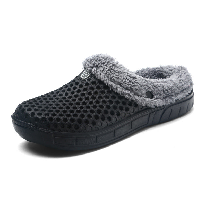 CozyGrove: Fuzzy plush garden clogs for indoor comfort, perfect for couples.