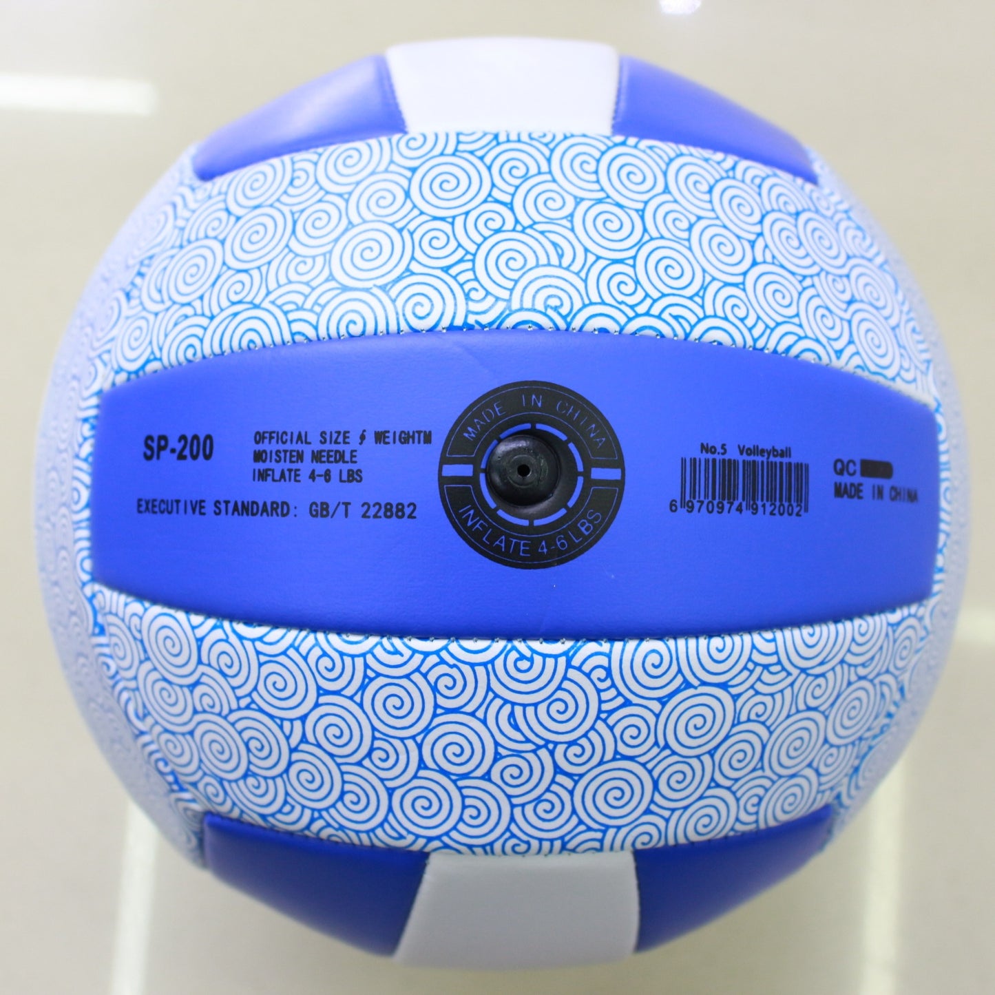 Genuine No. 5 Volleyball Blue and White Porcelain High-foaming Volleyball Soft Volleyball for Senior High School Entrance Examination Standard