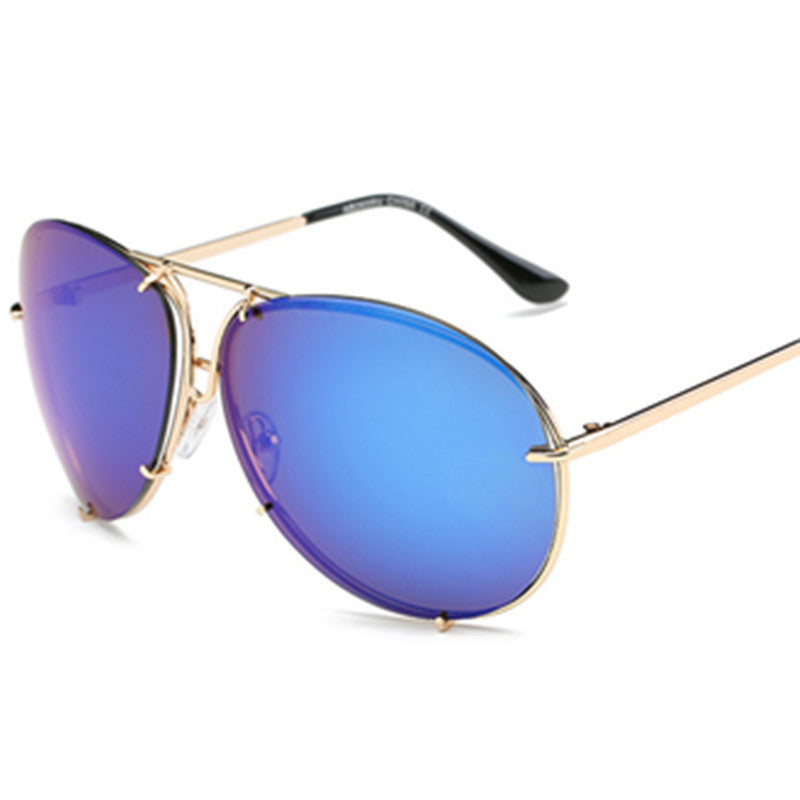 Color Film Sunglasses For Men And Women Big Frame Sunglasses