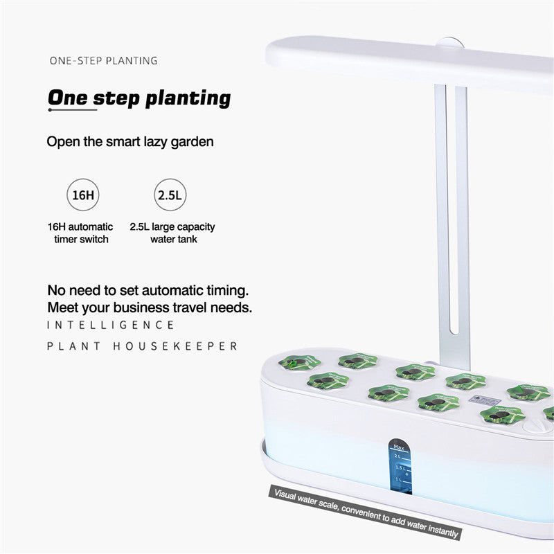 Vollspektrum LED Pflanzenwachstumslicht Lazy Flower Planter