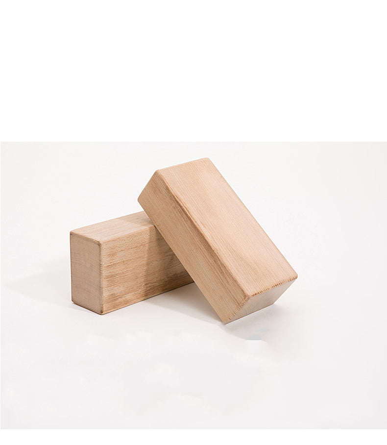 Yoga Brick Solid Wood Yoga Brick Whole Piece Anti-slip Compressive Log Brick Yoga Clothes Iyengar Yoga Auxiliary Supplies