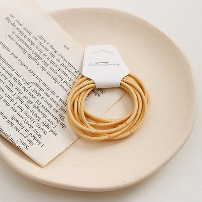 Morandi Color Hair Tie Female Korean Student High-Stretch Macaron Tie Hair Rope