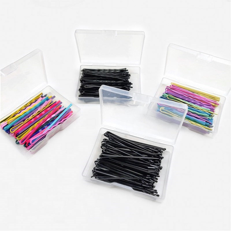 50 Pieces Of Korean Exquisite Boxed One-Word Clip Hairpin Simple Bangs Broken Hair Clip Hairpin