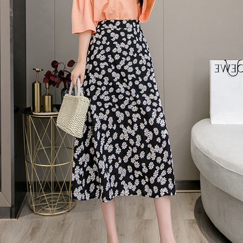 Tight Waist And Slimming All-match A-line Skirt