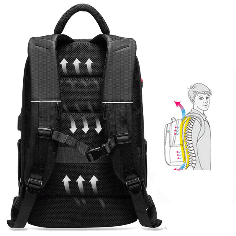 Computer Backpack USB Charging PVC Backpack Men