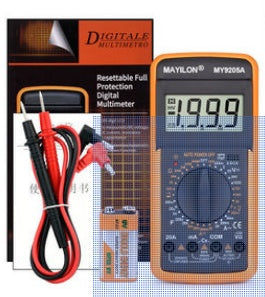 9205 Multimeter Digital High-Precision Anti-Burning Multi-Function 9V Battery Meter Set Household Electrician Repair Electric Meter