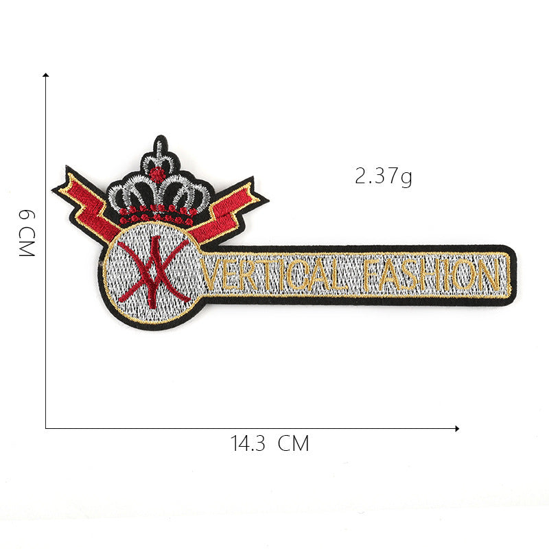 Crown Cloth Sticker Badge Styling Patch High-End Boutique Clothing Accessories Can Be Customized Processing