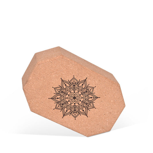 Beauty High-Density Cork Yoga Brick Does Not Drop Chips, Cork Brick Octagonal Brick