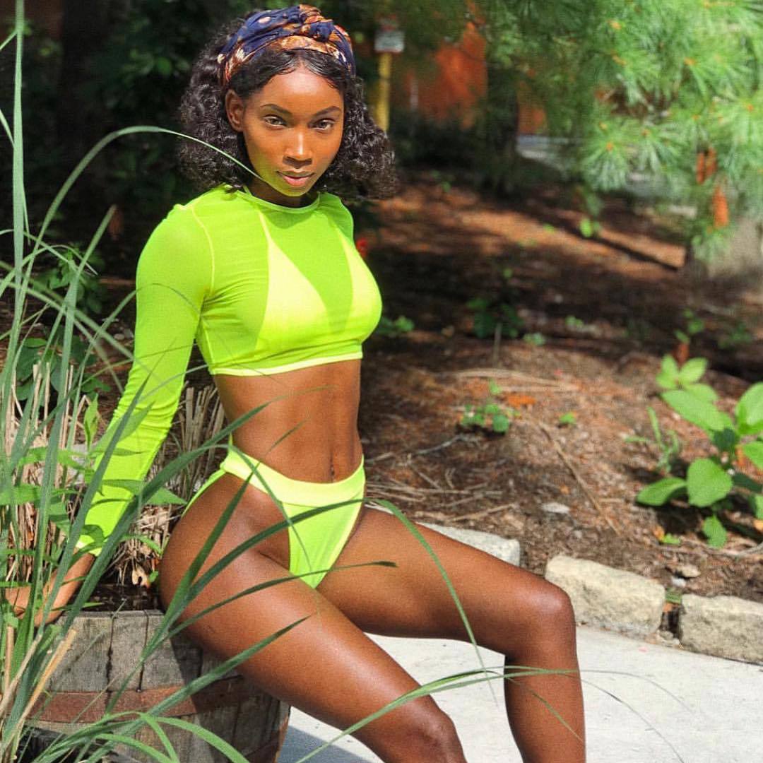 3 Piece Neon Green Bikini Swimsuit Women Sexy Long Sleeve Swimwear Women High Waist Bikini Set High Cut Bathing Suit