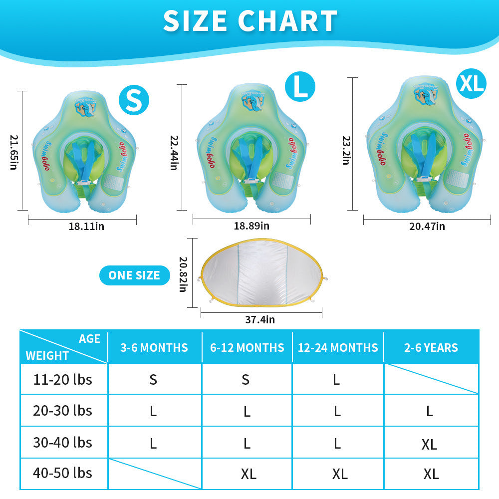 Baby-Schwimmring mit Baldachin, aufblasbarer Schwimmring für Kleinkinder, Kinder-Schwimmbecken-Zubehör, Kreis, Baden, Sommerspielzeug