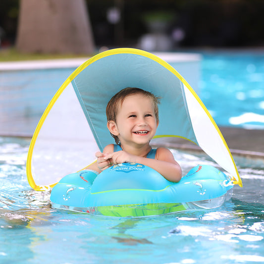 Baby-Schwimmring mit Baldachin, aufblasbarer Schwimmring für Kleinkinder, Kinder-Schwimmbecken-Zubehör, Kreis, Baden, Sommerspielzeug