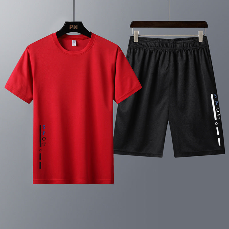 New Short-Sleeved T-Shirt Youth Trend Two-Piece Sportswear