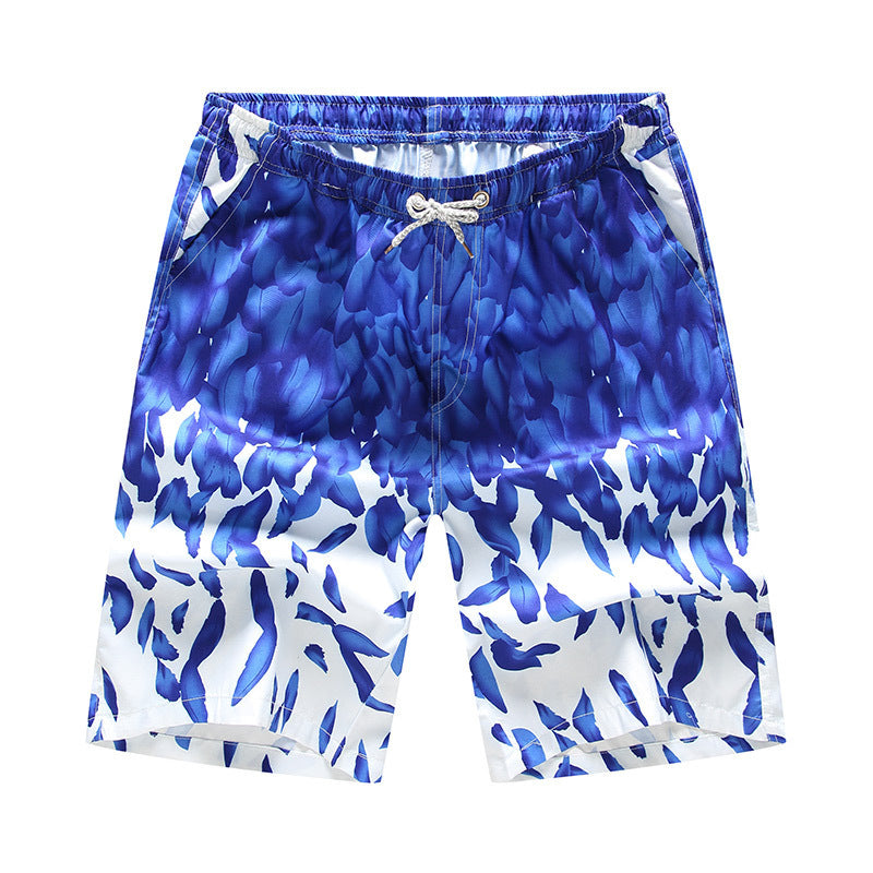 Summer New Loose Print Plus Size European And American Beach Pants Casual Shorts