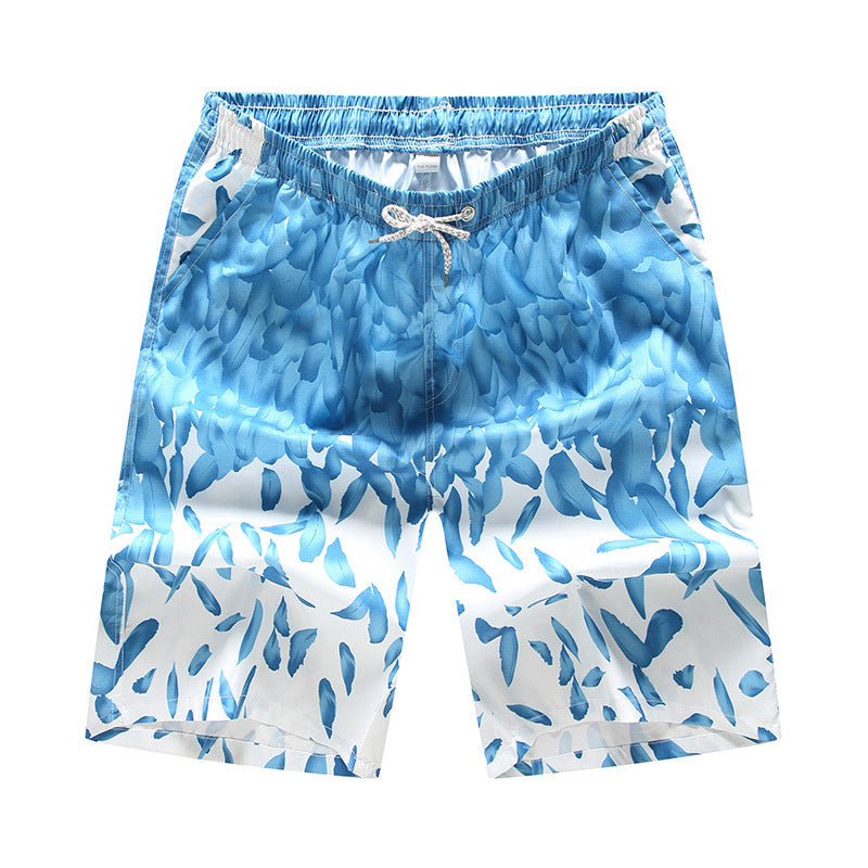 Summer New Loose Print Plus Size European And American Beach Pants Casual Shorts